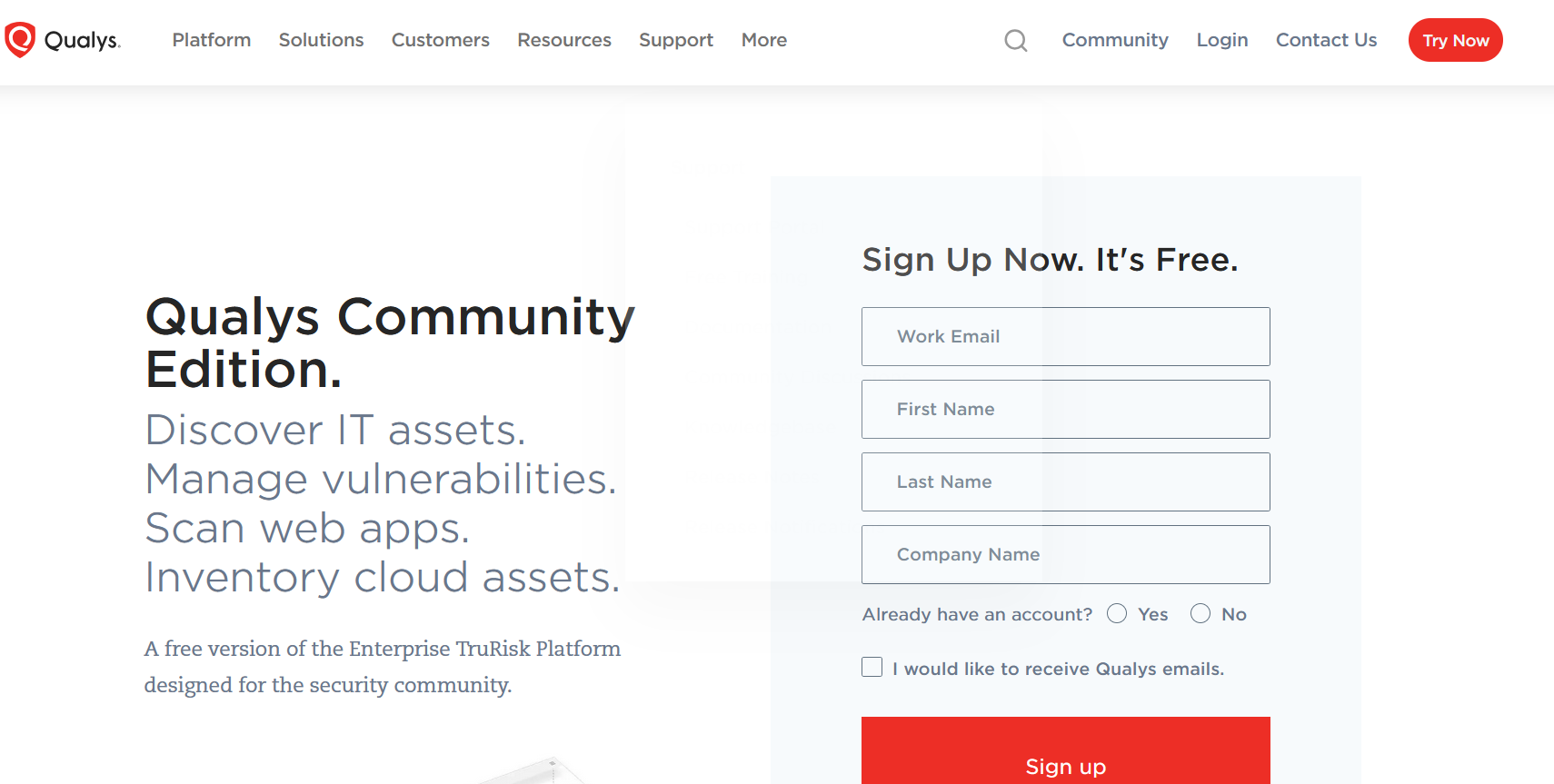 Qualys-Account Creation